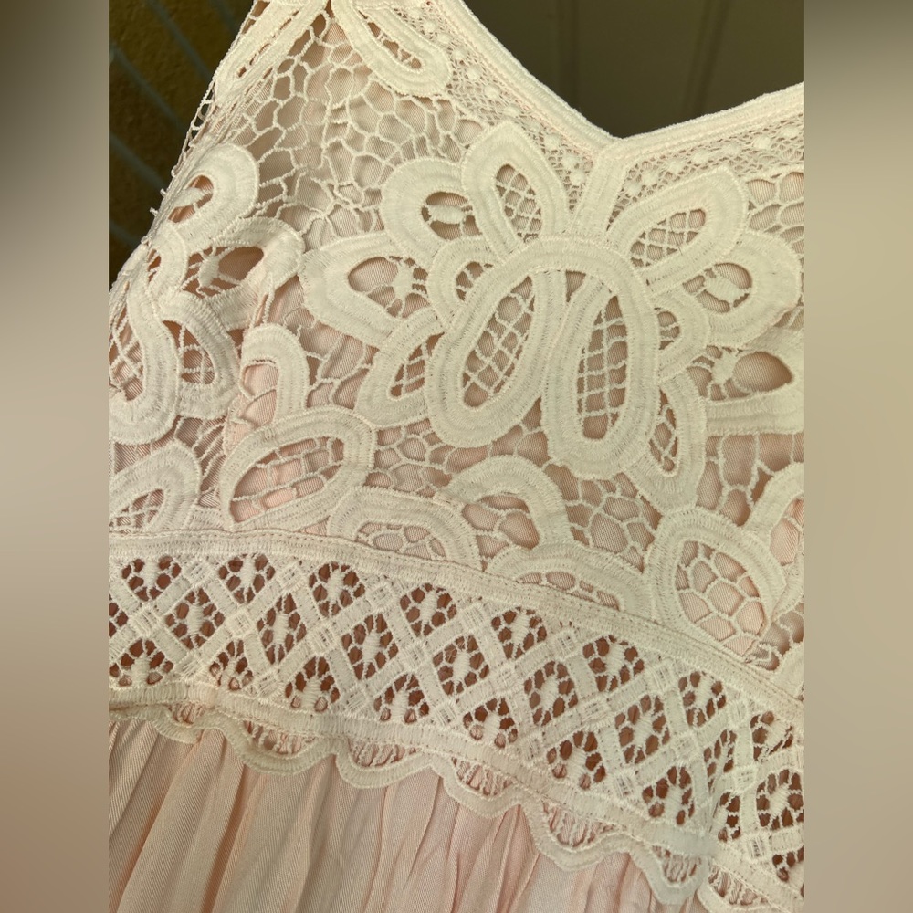 Beautiful and comfortable dress, light pinkish peach